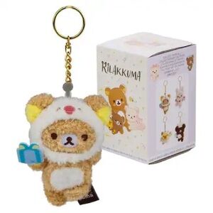 Rilakkuma Bear Keychain with Gift - Brown and White